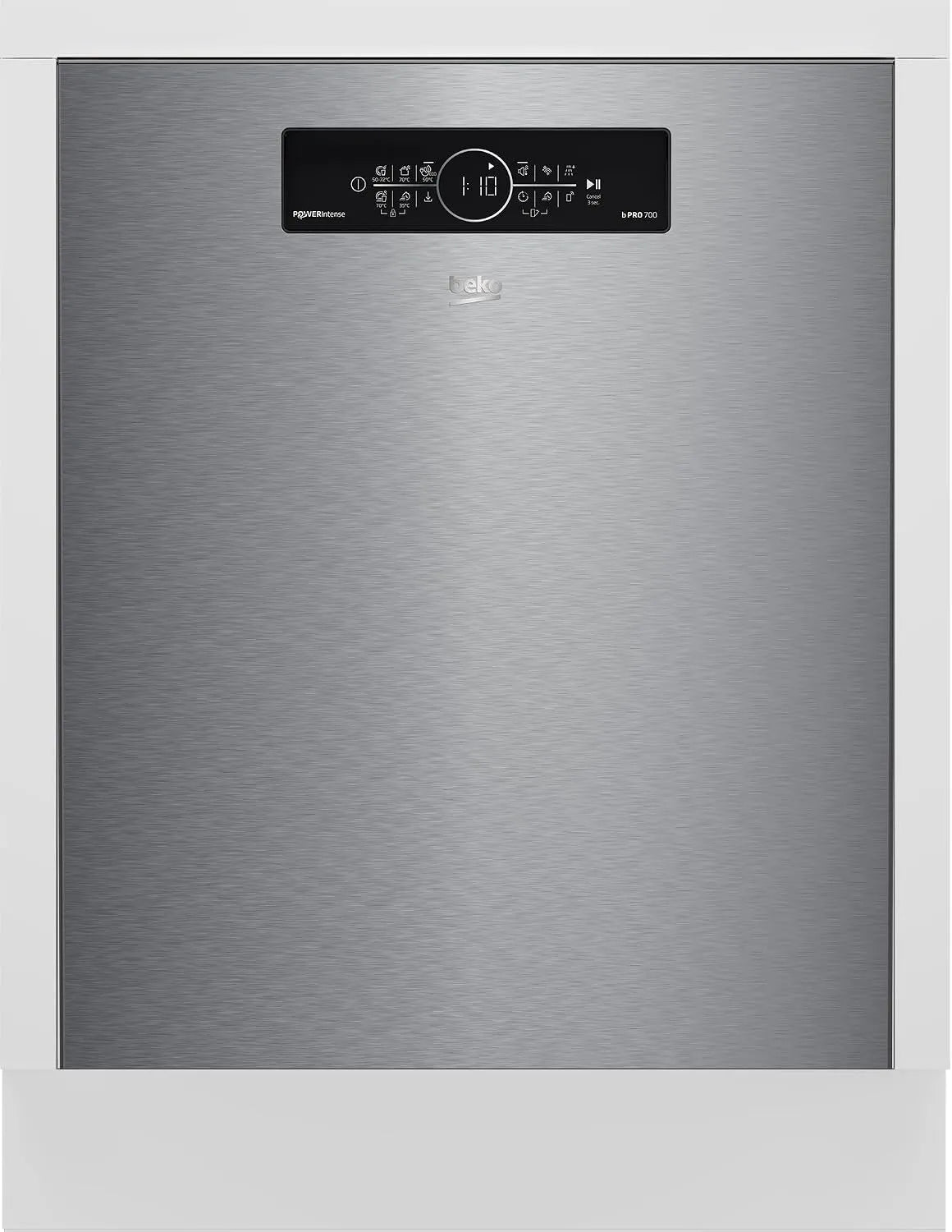 Beko BDDN36462xP Geschirrspüler, 60 cm, 5 Programme, Edelstahl, für 14 Maßgedecke, 3 Spülebenen, 5 Zusatzfunktionen, PowerIntense, SensorAdapt