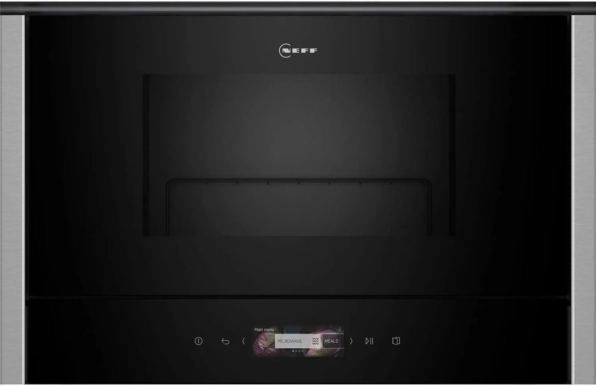 NEFF NR4GR31N1 Mikrowelle, 40 x 60cm, Grill, Touch-Bedienung, Einbau, Edelstahl, Mikrowellenofen, Full Touch TFT-Display, LED-Innenbeleuchtung, N 70