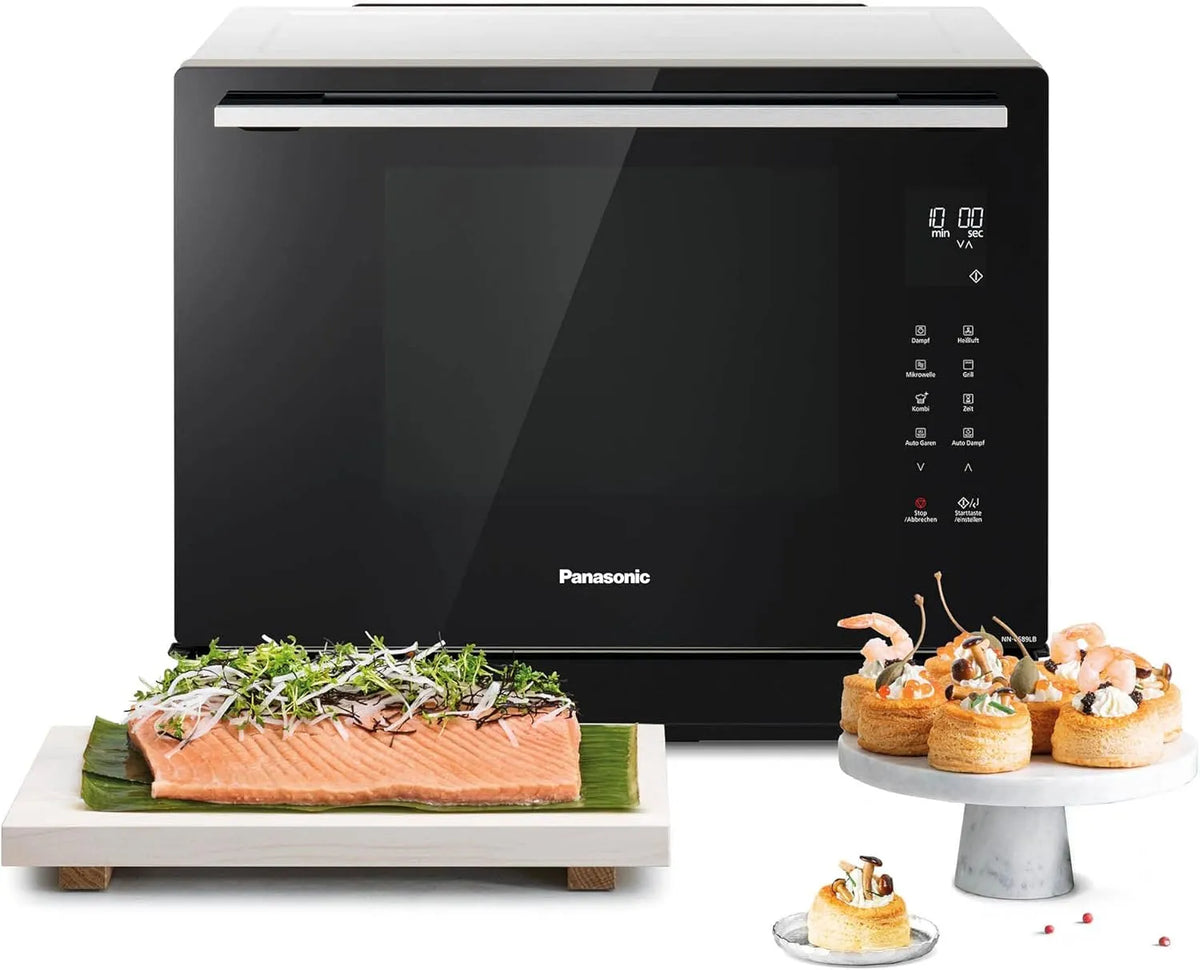 Panasonic NN-CS89LBGPG 4-in-1 Mikrowelle, 31 L, 1000 W, 36 Programme, Grill, Dampf, Edelstahl, Mikrowellenofen, automatisches Aufwärmen, 31 Liter