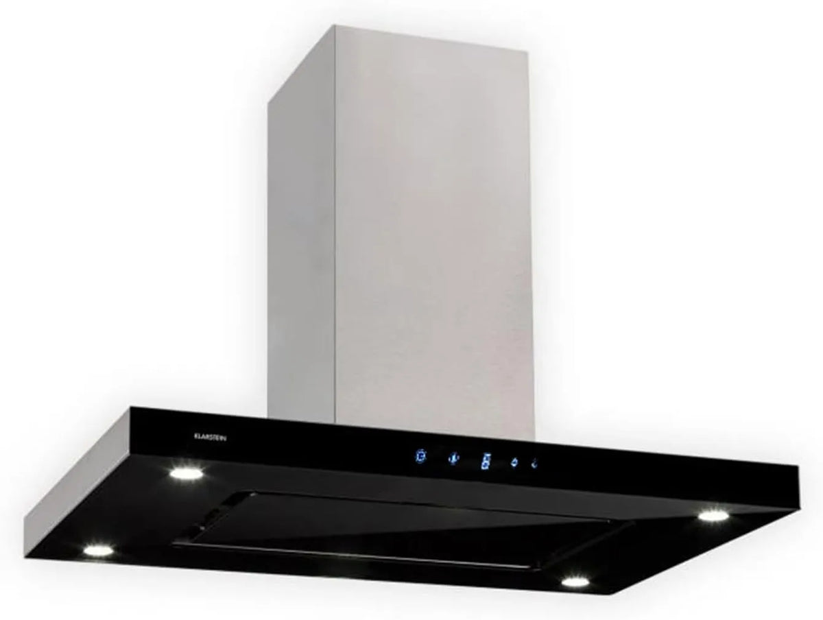 Klarstein max.650 Dunstabzugshaube, 230 W, 650 m3/h, Küchenhaube, LED-Beleuchtung, Touch-Bedienung, Edelstahl, Silber, Touch-Panel, Klarstein Valeria