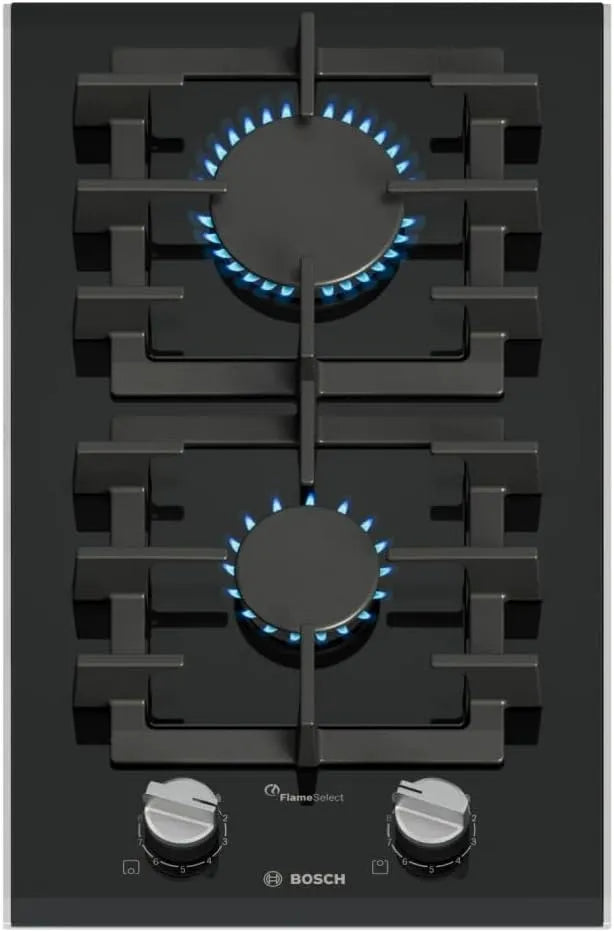 Kochfeld, 30 cm, Serie, Schwarz, Glaskeramik, PRB3A6I40, Serie 8, Gas, Domino-Kochfeld