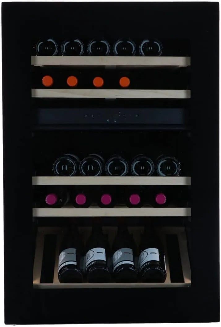 Weinkühlschrank, 87.2 x 59.2 x 56 cm, 45 Flaschen, Glas, Einbau, Schwarz