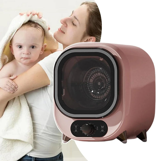 Wäschetrockner, 8 kg, Thermostat, Edelstahl, Mit Staubfilter, FüR Wohnung, Innenbereich, Reisen, Wohnmobil, Pink