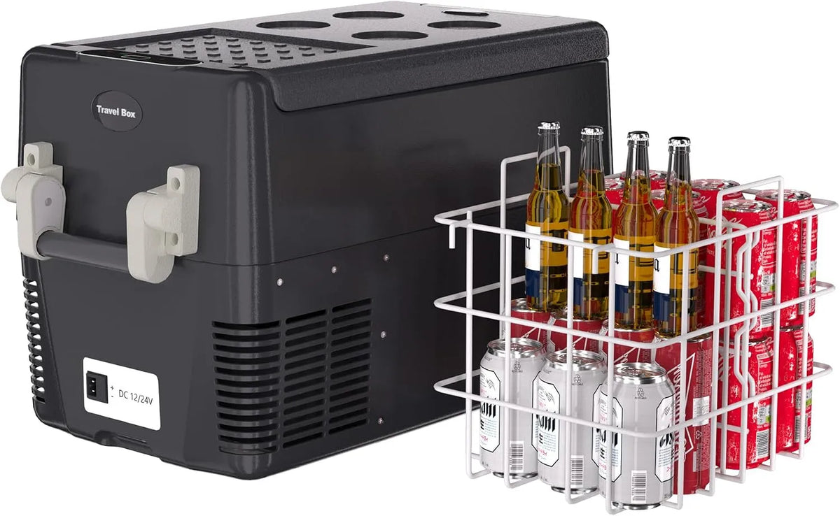 Gefrierschrank 33QT 12V/24V, 30 L, 12 V, tragbar, Gefrierfach, Camping, Tiefkühlschrank, LKW, 30L, Elektrischer Kühler, Boot