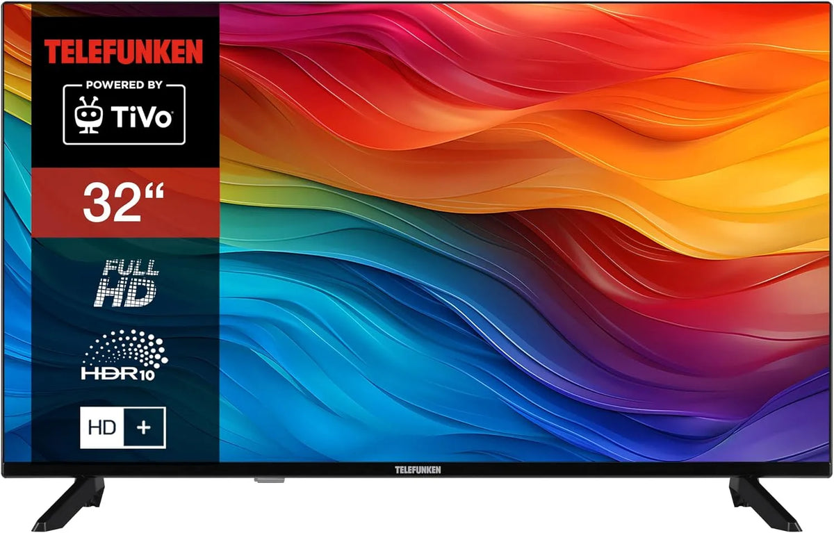 Smart TV, 32 Zoll, Fernseher, TELEFUNKEN D32F751x7CW, Full HD, 80 cm, Smart TV Full HD Auflösung