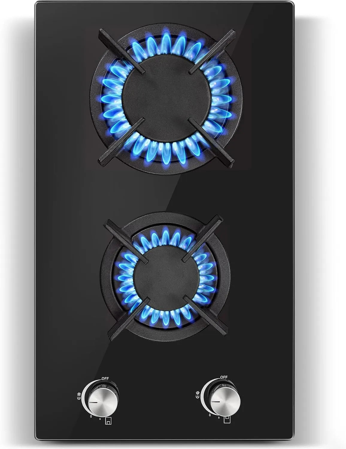 Gaskochfeld, 30cm, 2 Kochzonen, 4200 W, Einbau, Gaskocher, 4200W Piano Cottura a Incasso