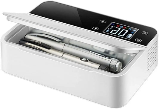 Elektrische Kühlbox, 2 bis 8 °C, tragbar, Medikamenten- und Insulintransport, mobile Kühlbox, Autokühlschrank, Kühlbox Mit 3 Lithiumbatterien