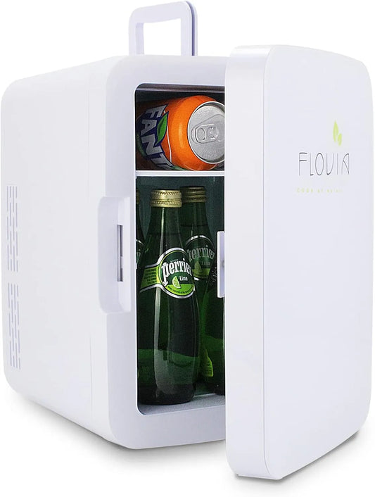Kühlschrank 12V-Buchse, 10 L, 220 V, Warmhaltefunktion, leise, AC 220V im Haushalt, DC im Auto, 2 in 1 Tischkühlschrank mit Kühl- und, 10 Liter