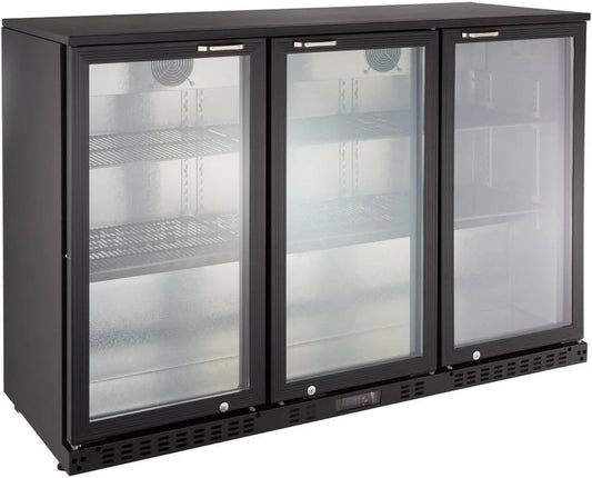 Kühlschrank, 338 L, GastroHero BKS-350KT, Schwarz, 6 Böden, GastroHero Barkühlschrank 338 L