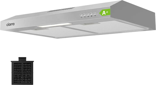 CIARRA CBCS6903D Dunstabzugshaube, 60 cm, Küchenhaube, CIARRA CBCS6903D A+ Dunstabzugshaube 60 cm Unterbauhaube für Wohnung Küchen