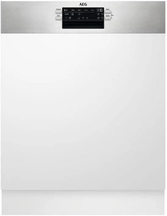 AEG FEE53680ZM Geschirrspüler, 60 cm, Edelstahl, 13 Maßgedecke, AEG FEE53680ZM Teilintegrierter Geschirrspüler, 60 cm breit, AirDry, QuickLift