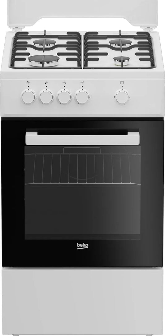 Beko FSG522DWC Backofen, 50 x 60 cm, Weiß, Beko FSG522DWC Gasherd mit Backofen