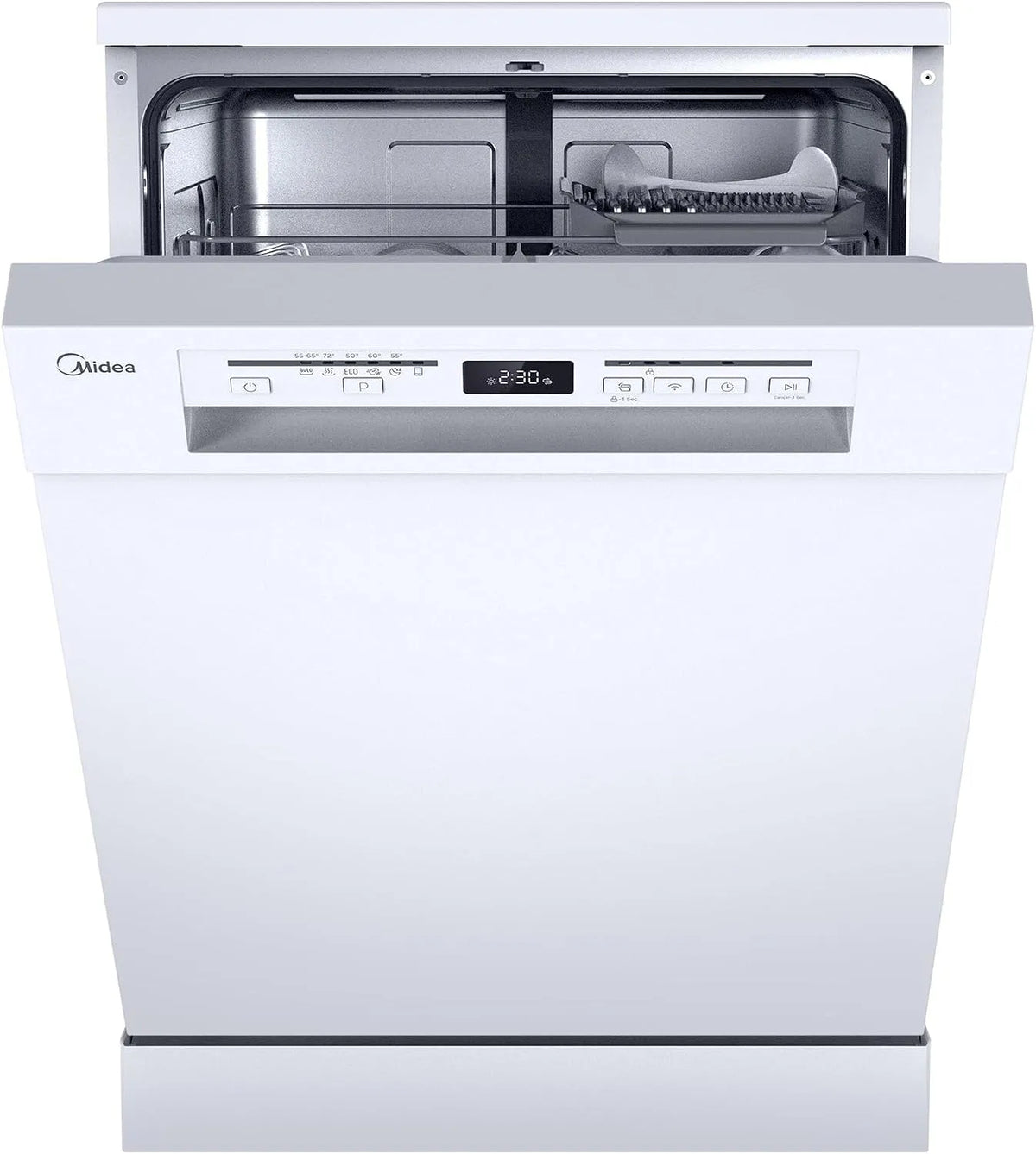 Geschirrspüler, 60cm, Spülmaschine, Midea, freistehend, Midea Spülmaschine 60cm Freistehend & Unterbaufähig 14 Maßgedecke EEK C