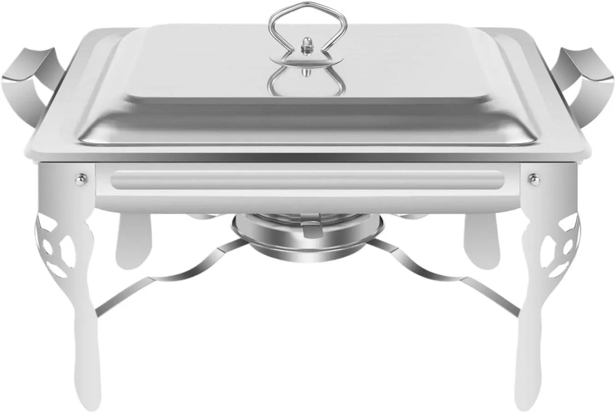 Chafing Dish Warmhaltebehälter, 6 L, Gastronomie, Edelstahl, 6L Edelstahl Chafing Dish Alkoholbrenner Buffet Server Catering Speisenwärmer for
