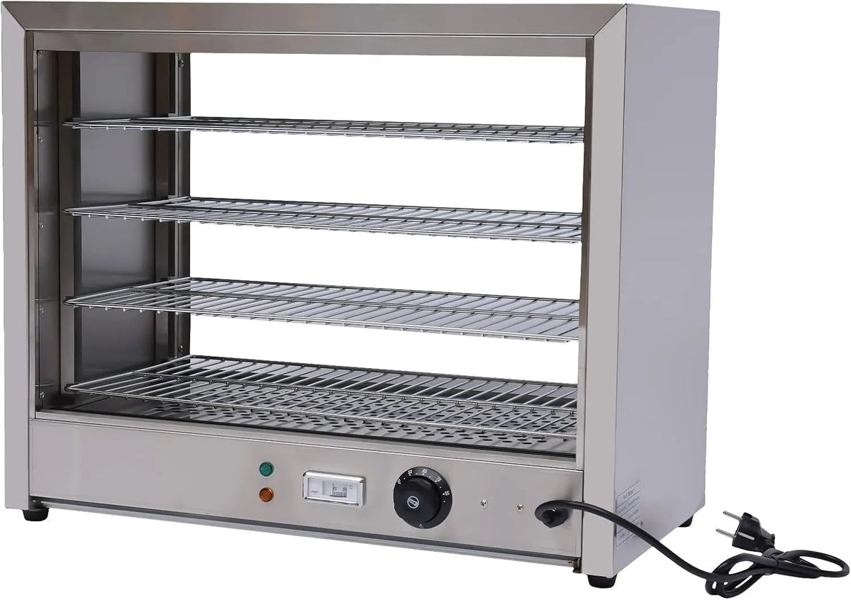 Modell 4Etagen, 4Etagen Gastro SpeisenwäRmer HeißE Theke Warmhaltevitrine WäRmetheke HeißTheke Aufsatzvitrine Elektrisches Warmhaltegerät Imbiss