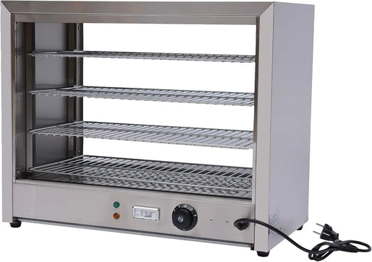 Modell 4Etagen, 4Etagen Gastro SpeisenwäRmer HeißE Theke Warmhaltevitrine WäRmetheke HeißTheke Aufsatzvitrine Elektrisches Warmhaltegerät Imbiss