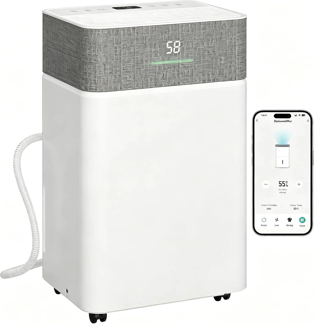 Luftentfeuchter, 20 L, JUMMICO 20L, Tag, Timer, WLAN