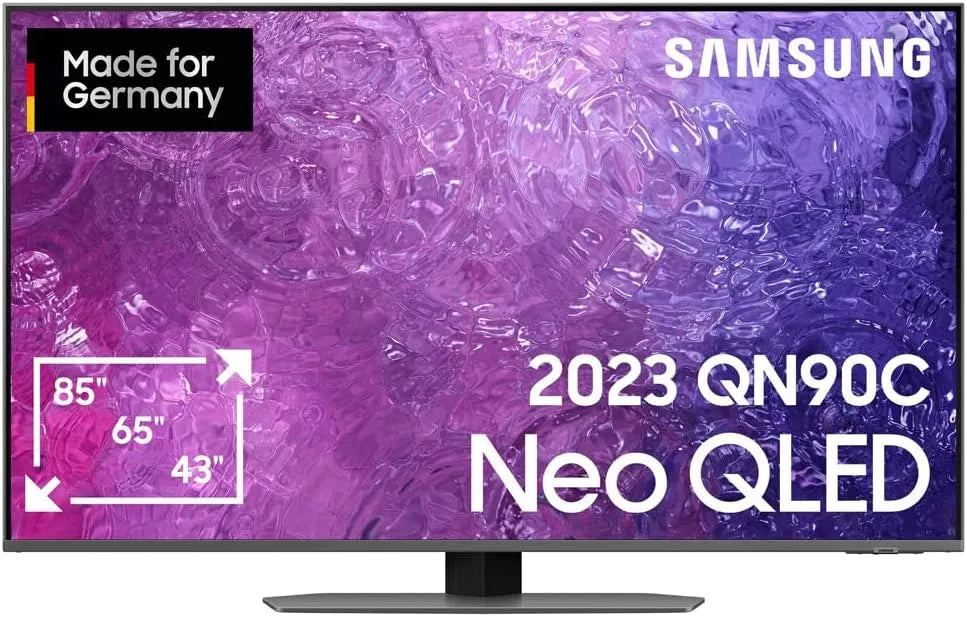 Samsung QN90C Smart TV, 55 Zoll, Fernseher, 4K UHD, QLED, HDR, Dolby Audio, Neural Quantum Prozessor 4K, GQ55 ATxZG, Dolby Atmos, 2023, Deutsches