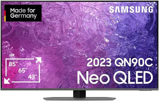 Samsung QN90C Smart TV, 55 Zoll, Fernseher, 4K UHD, QLED, HDR, Dolby Audio, Neural Quantum Prozessor 4K, GQ55 ATxZG, Dolby Atmos, 2023, Deutsches