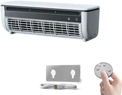 Klimaanlage, tragbar, Grau, Ganzjähriges Komfort-Accessoire Für Zuhause, Modernes Designelement Für Luftzirkulation, Ohne Bohren, Platzsparend