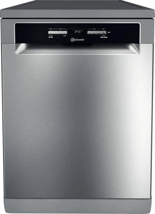 Bauknecht 3C33 Geschirrspüler, 85 x 59 x 60 cm, Energieklasse D, freistehend, Edelstahl, 14 Maßgedecke, BFO P 6, ActiveDry, HxTxB