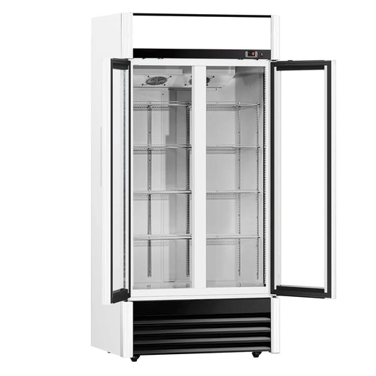 Kühlschrank, 630 L, GGM, Glas, GGM Gastro Getränkekühlschrank 630 L mit 2 Glastüren