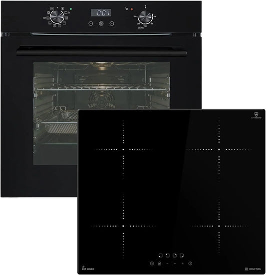 Herdset mit Kochfeld und Backofen, KKT SET7010FBIH859RL, Schwarz, KKT KOLBE Herdset SET7010FBIH859RL