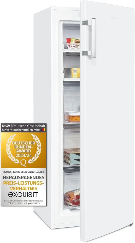 Exquisit GS231-NF-H-040D Gefrierschrank, 161 L, No Frost, Gefrierfach, Tiefkühlschrank, Exquisit GS231-NF-H-040D NoFrost Gefrierschrank