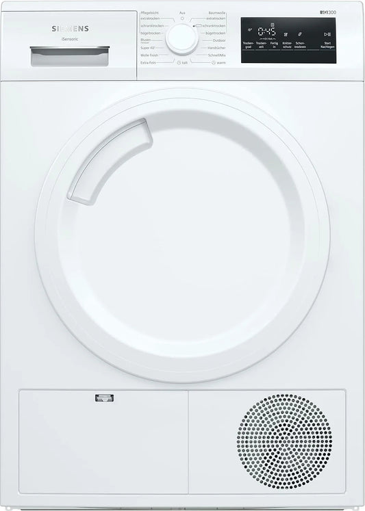 Siemens iQ300 WT43HV03 Wäschetrockner, 7 kg, Outdoor, Weiß, 212 kWh pro Jahr, autoDry