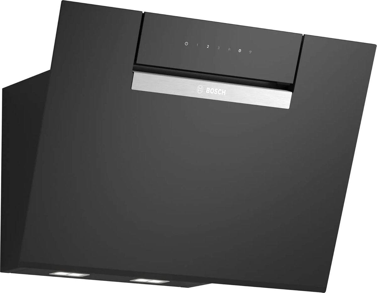 Bosch Serie 4 DWJ67FN60 Kochfeld, 60 cm, leise, Schwarz, Smarte Dunstabzughaube, Übers Kochfeld steuerbar, 60 cm breit, Umluft, Wandesse Made in