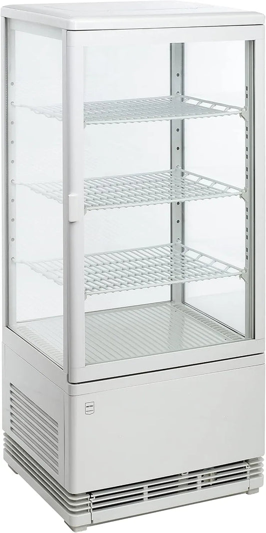 Kühlvitrine GGC2078, 78 L, Weiß, 3 verstellbare Einlegeböden, LED-Innenbeleuchtung