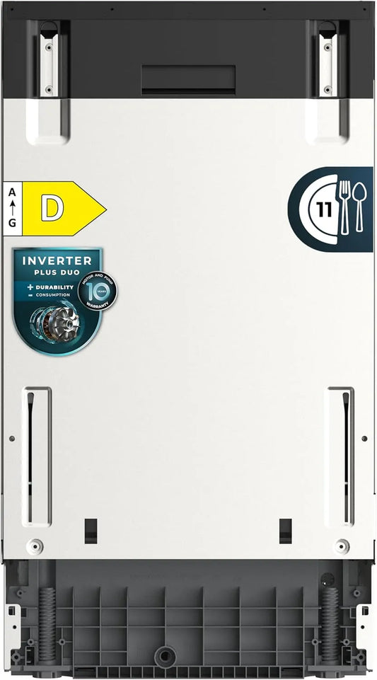 Cecotec Bolero Aguazero 4270 Geschirrspüler, 9 Programme, Energieklasse D, Spülmaschine, vollintegriert, Touch-Bedienung, Inverter, 11 Maßgedecke