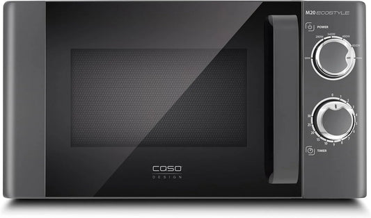 Caso M20 Mikrowelle, 20 L, Mikrowellenofen, 700 Watt Leistung, CASO M20 Ecostyle, 20 L Garraum, anthrazit