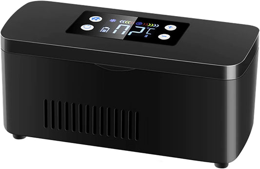 Mobiler Medikamentenkühler, 17, 8 cm, 2 bis 8 °C, tragbar, Thermostat, Medikamenten- und Insulintransport, hält die Kühlung 8 Stunden lang bei 2, 8 °C