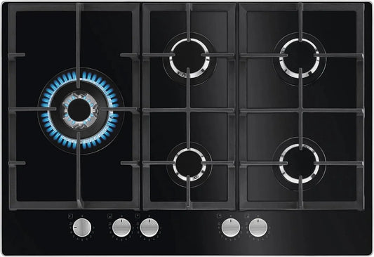 AEG HKB75820NB Gaskochfeld, 75cm, autark, Gaskocher, AEG HKB75820NB Gaskochfeld autark Standardbreite 75cm Zündsicherung