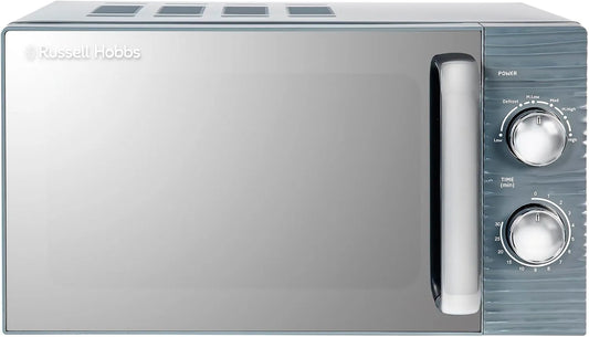 Russell Hobbs RHM1731G Mikrowelle, 17 L, 700 W, Timer, Auftaufunktion, Mikrowellenofen, Grau, 5 Leistungsstufen, 17 Liter, 700W, Leicht zu Reinigen