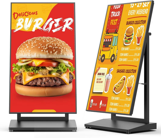 Digital Signage Display, 43 Zoll, Werbedisplay, Einzelhandel, Gastronomie, Android OS, digitaler Werbeanzeige, Indoor Digitaler Kundenstopper