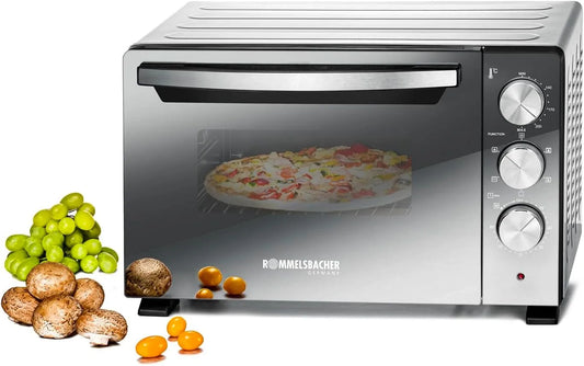Rommelsbacher energiesparend & effizient, Back & Grill Ofen BGS 1400, 22 Liter Volumen, antihaftbeschichteter Backraum, 1380 W, 6 Heizarten