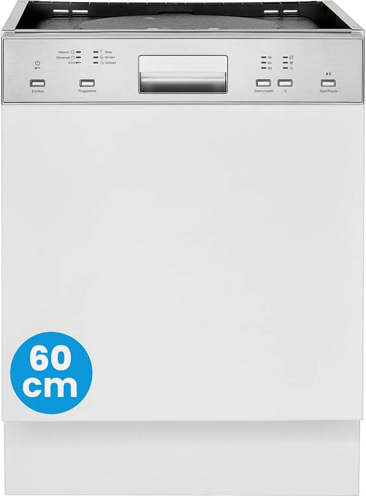 Bomann Geschirrspüler, 60cm, 6 Programme, 40 bis 65 °C, Spülmaschine, aquaStop, leise, GSPE 7423 TI, sehr leise, automatische Türöffnung