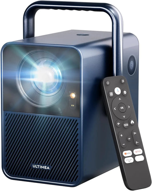 Smart TV 1080P E40, Fernseher, 4K UHD, Dolby Audio, Outdoor, Android OS, True 4K Heimkino Beamer 1000 ANSI-Lumen Unterstützung, ULTIMEA Beamer Android