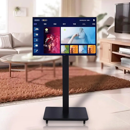 TV-Möbel, Outdoor, Transportrollen, höhenverstellbar, TV-Ständer auf Rädern Mobiler TV-Wagen auf Rädern, Elegante Standhalterung für Ecken