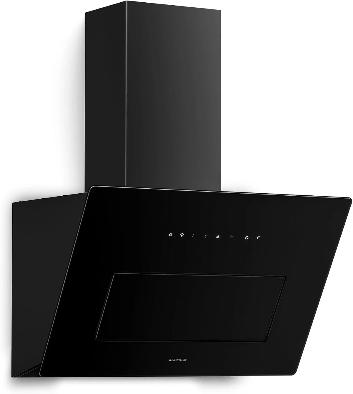 Klarstein Dunstabzugshaube, 60 cm, 720 m3/h, Küchenhaube, kopffrei und schräg, LED-Beleuchtung, Touch-Bedienung, OxyPure-Luftsystem