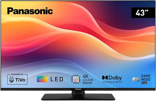 Panasonic TB-43W61AEZ Smart TV, 43 Zoll, Fernseher, 4K UHD, Google Assistant, Alexa und Siri, Schwarz, Dolby Vision & Atmos, 2025, 4K Ultra HD LED