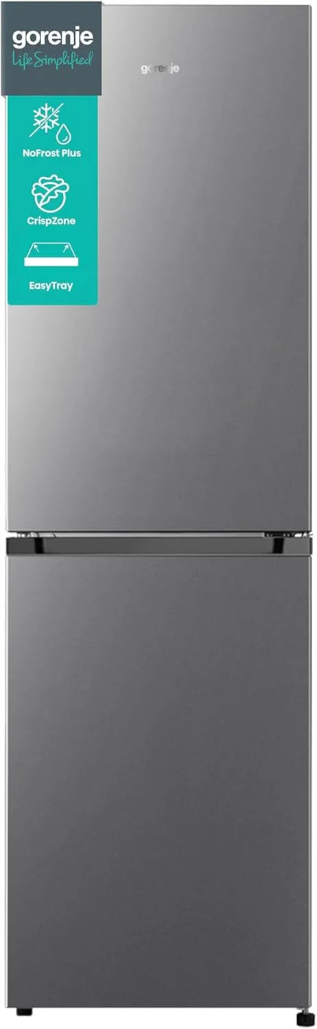 Gorenje NRK418ECS4 Kühl-Gefrierkombination, Kühlschrank mit Gefrierfach, Grau