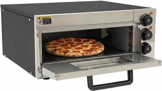 Elektrischer Pizzaofen, 20 L, 2000 W, 50 bis 350 °C, 220 V, Elektro-Pizzaofen, Timer, Gastronomie, Schwarz, Bäckerei