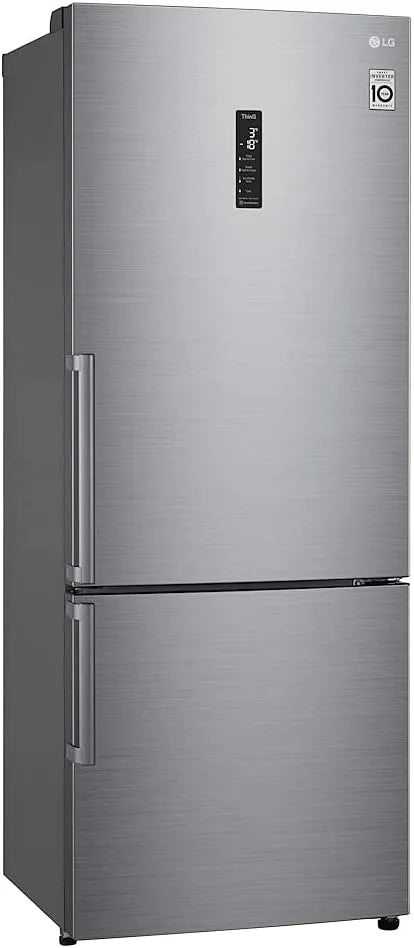 LG GBB567PZCMB Kühlschrank, 462 L, No Frost, WLAN, Inverter, Edelstahl, Fresh Balancer, Breite 70 cm, externes Display, Tür & Linear Kühlung
