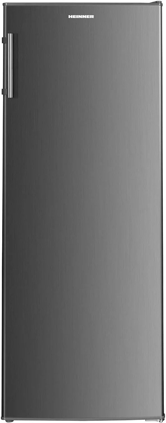 Kühlschrank HF-HM242xE, 242 L, Energieklasse E, Gefrierfach, Edelstahl, LED-Innenbeleuchtung, Wechselbarer Türanschlag, 4 Glasablagen, Statische