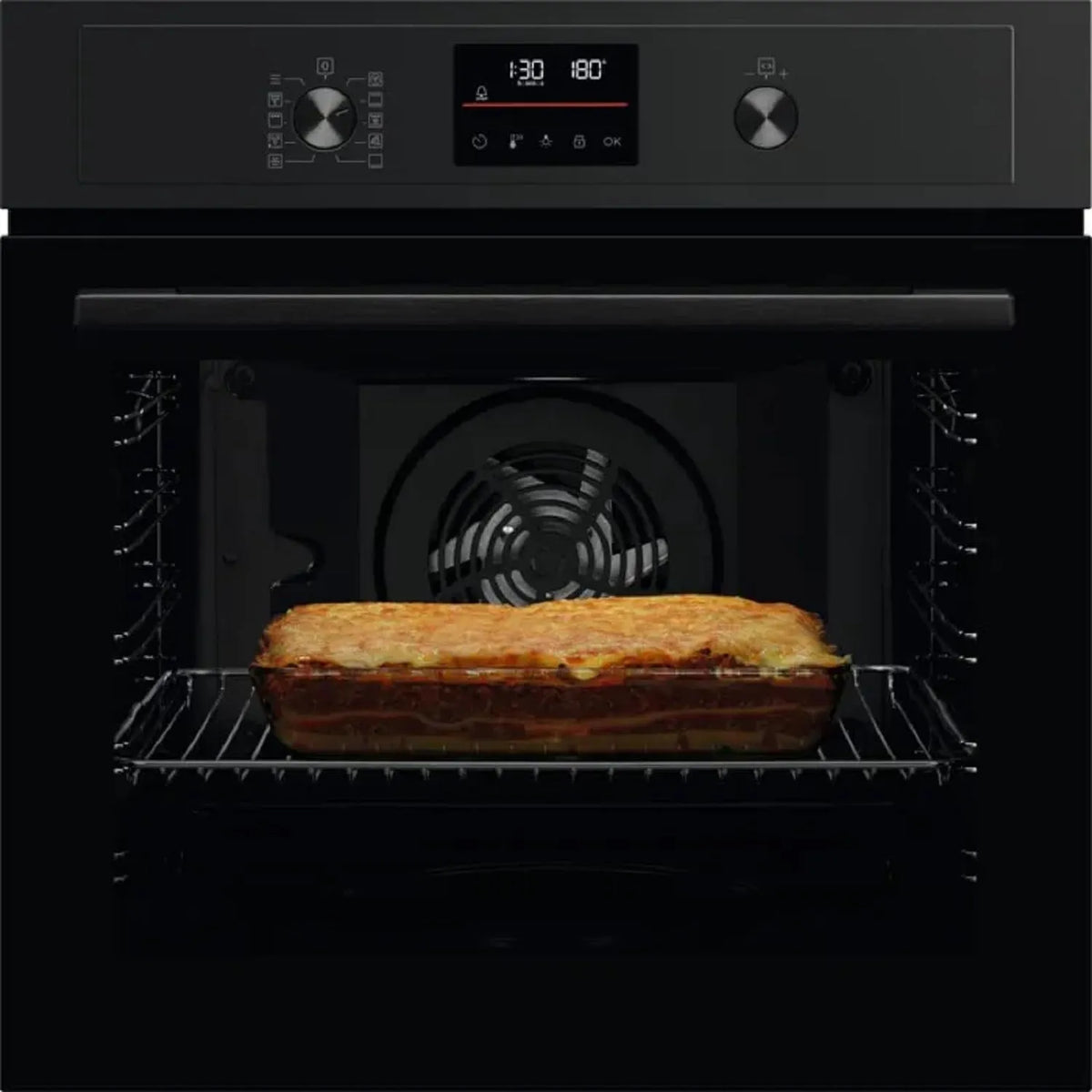 Electrolux EOF4P56H Backofen, 72 L, Energieklasse A, Grill, Schwarz, Electrolux EOF4P56H Elektrobackofen, 72 Liter, Umluftofen