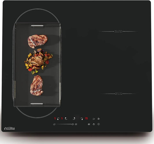 Induktionskochfeld, 60 cm, 7000 W, 240 V, Induktionsplatte, Touch-Bedienung, Kindersicherung, Touch-Steuerung, 9 Leistungsstufen