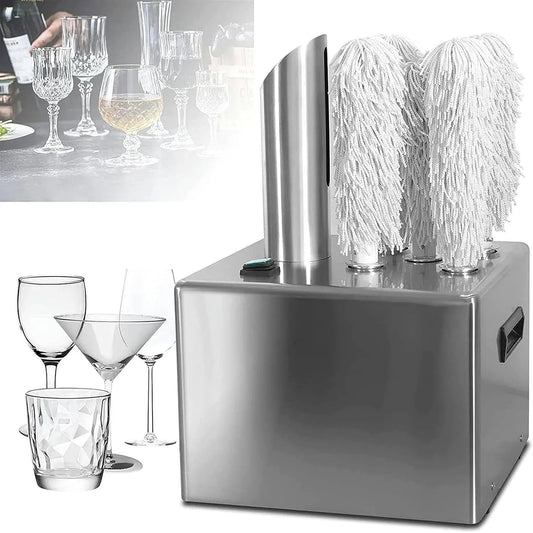 Geschirrspüler, 1350 W, Spülmaschine, Gewerbliche, bis zu 330 Gläser pro Stunde, 5 Reinigungsbürsten, automatischer Gläserspüler, für Hotels